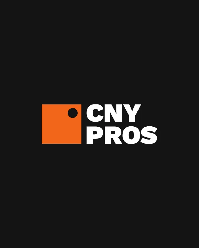 The CNY Pros logo, stacked