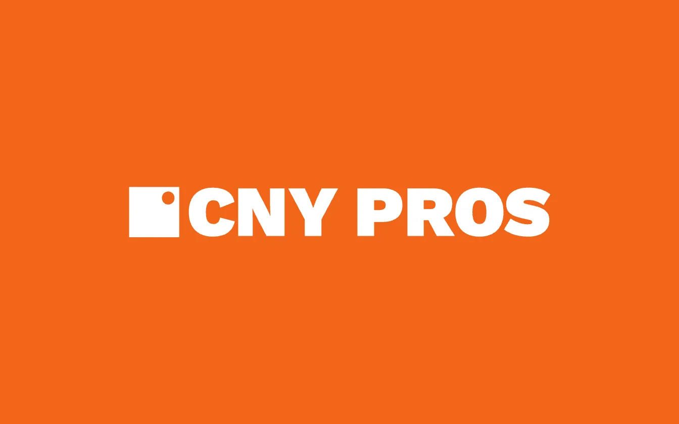 The CNY Pros logo on orange